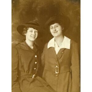 Antique RPPC Postcard Portraits Ephemera Women Portrait Greeting Card Sepia Tone